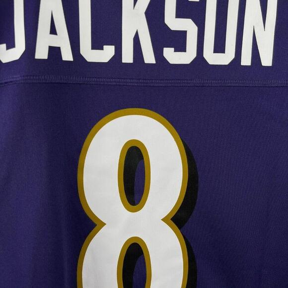 NWT Baltimore Ravens NFL Jersey Men's Nike Home Top - Jackson 8 - Football shirt - Picture 2 of 2